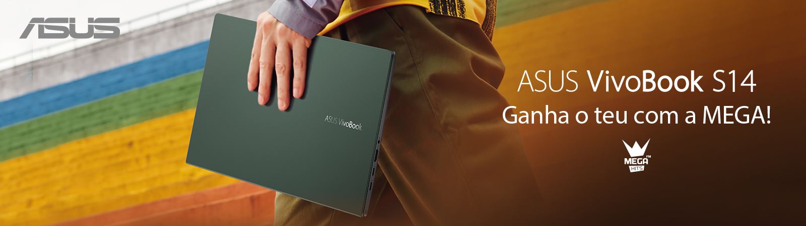Ganha um ASUS Vivobook S14 com a ASUS e a MEGA HITS! Ganha um ASUS Vivobook S14 com a ASUS e a MEGA HITS!